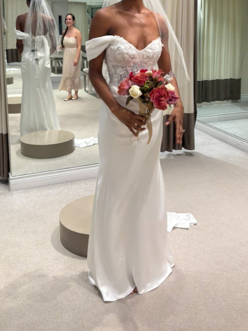 Essense of Australia | Wedding Dress | Size 8 | New | Light Ivory Charmeuse Gown